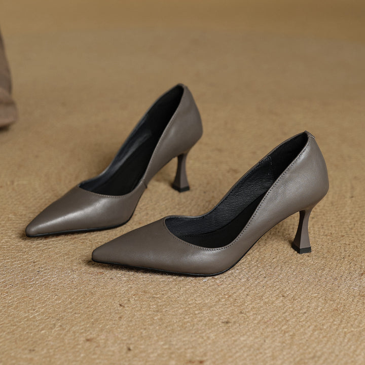 Authentic Leather Heels Viora