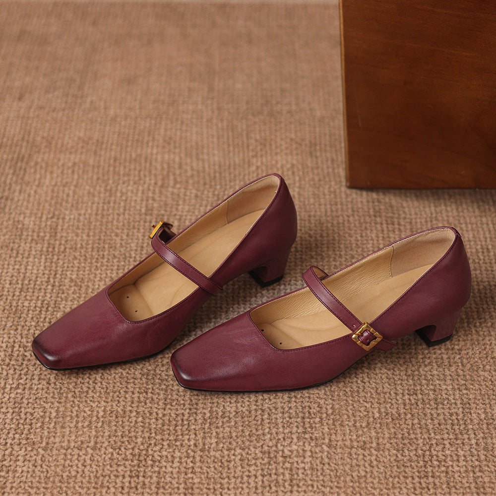 Authentic Leather Heels Aira