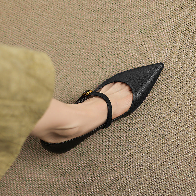 Delia Leather Heels