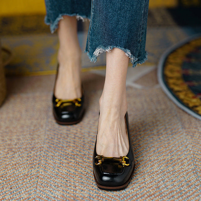 Authentic Leather Heels Velyn