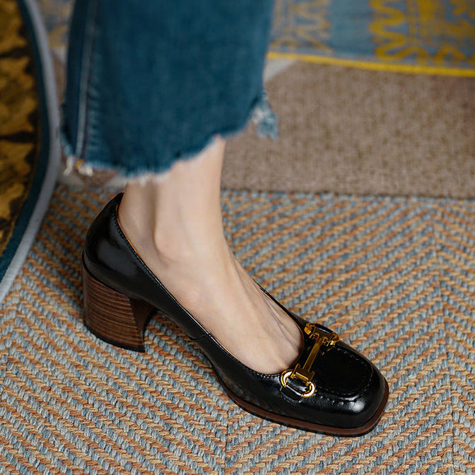 Authentic Leather Heels Velyn