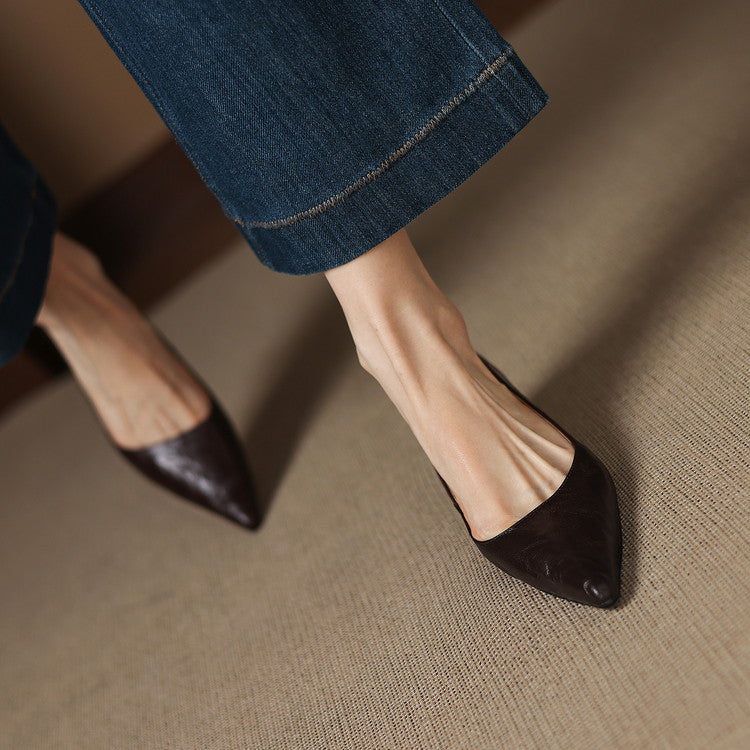 Authentic Leather Court Shoes Elar