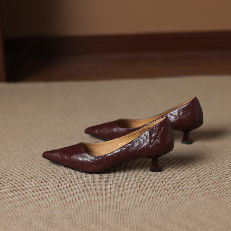 Authentic Leather Court Shoes Elar