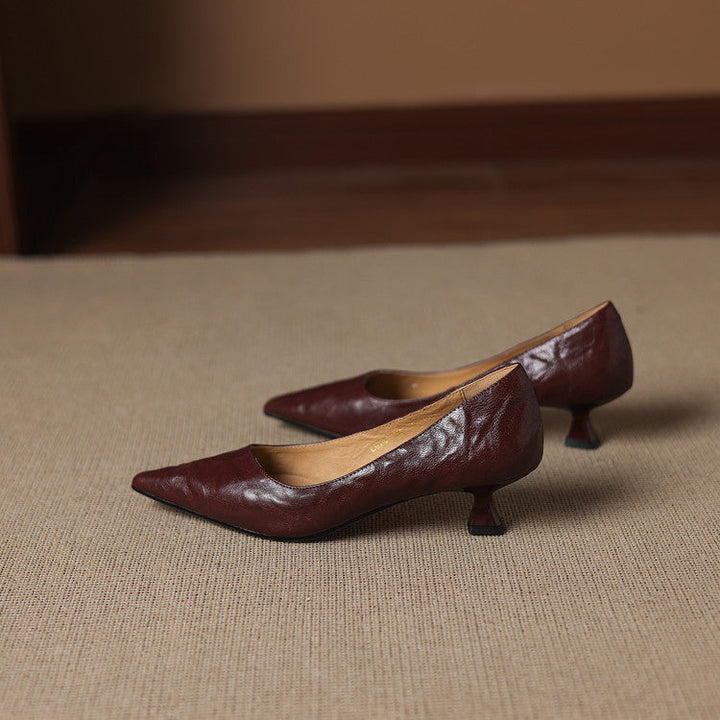 Authentic Leather Court Shoes Elar