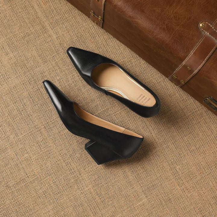 Zyla Authentic Leather Heels