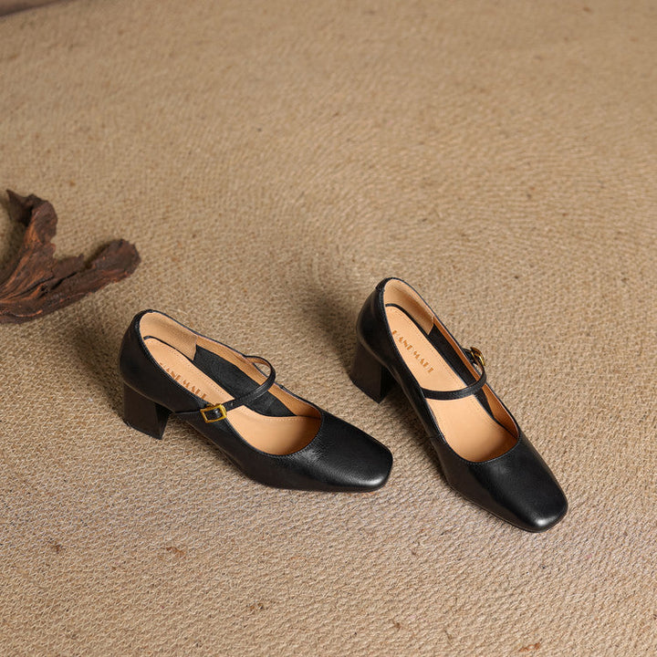 Genuine Leather Heels Lenara