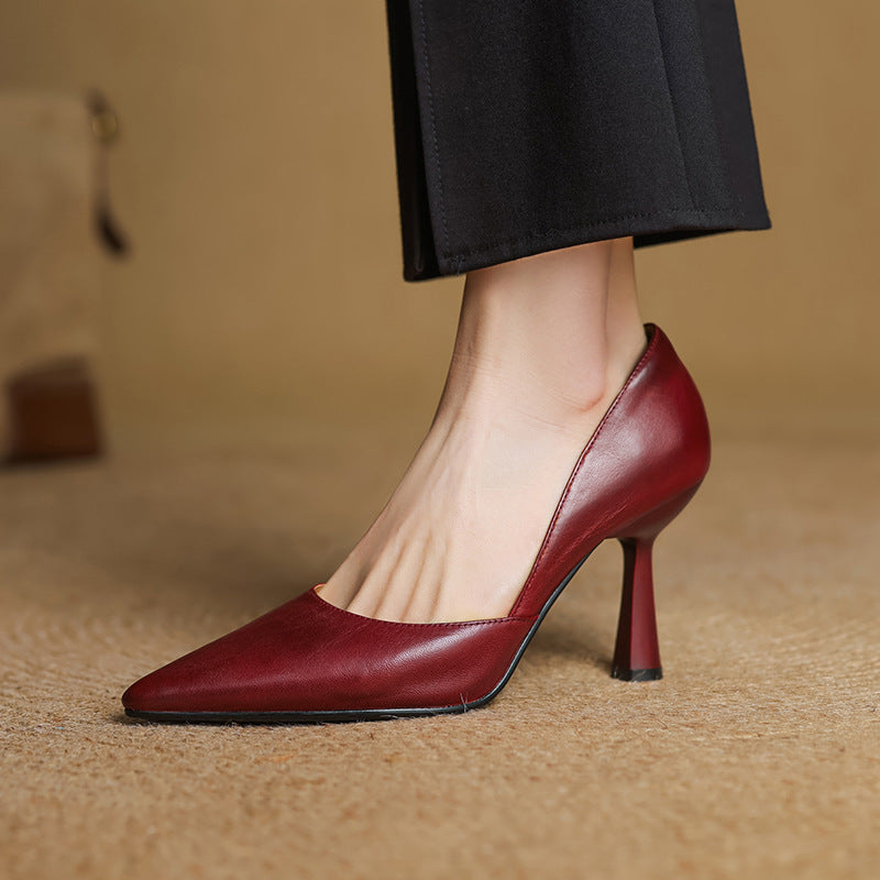 Authentic Leather Heels Liana
