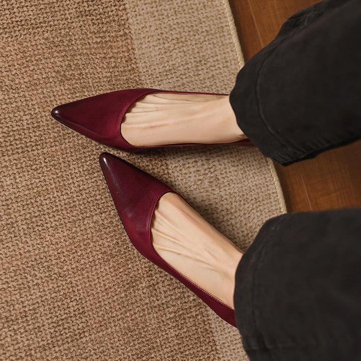 Authentic Leather Heels Relle