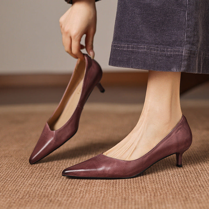 Authentic Leather Heels Relle
