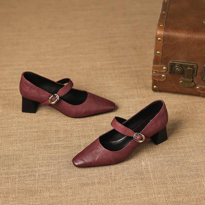 Azra Authentic Leather Heels