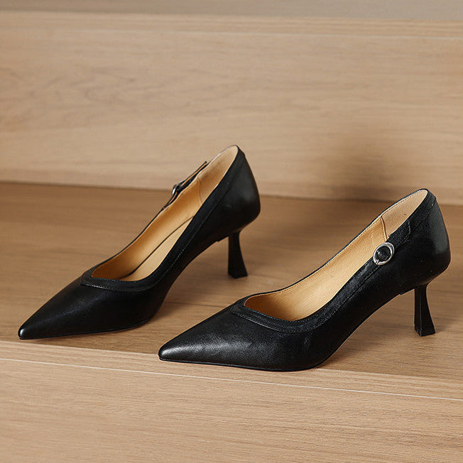 Authentic Leather Heels Ezel