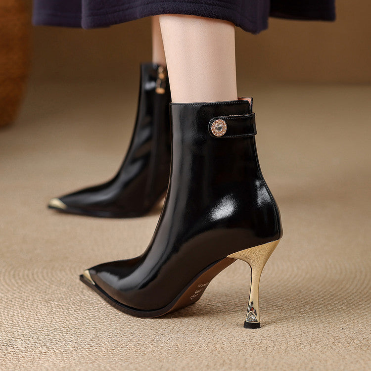 Estelle Genuine Leather Heeled Boots