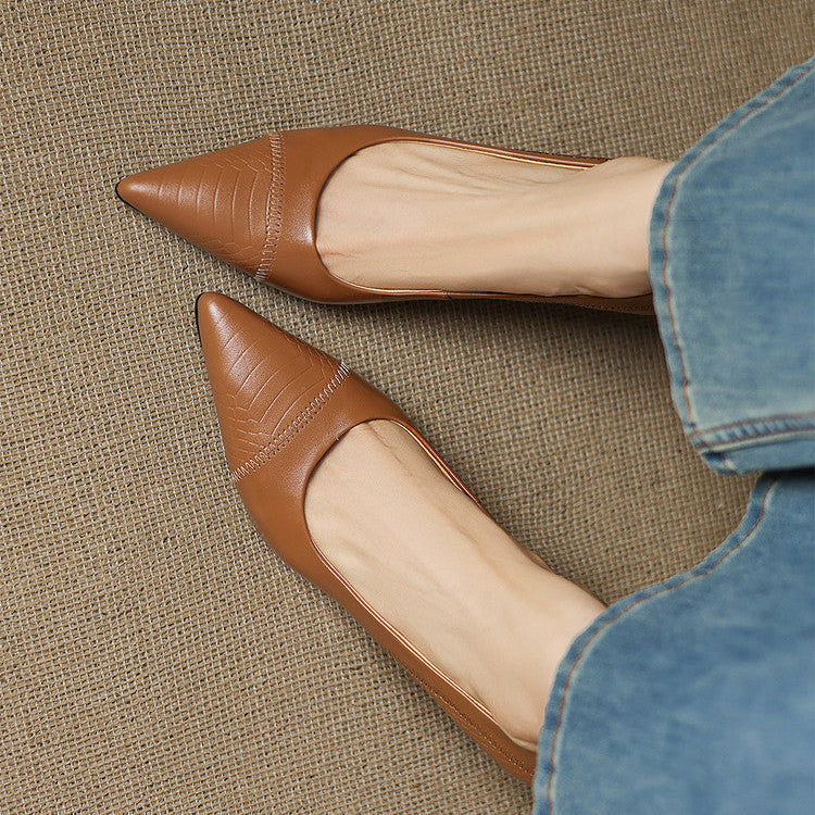 Elyra Authentic Leather Court Shoes