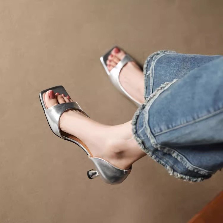 Authentic Leather Open Heels