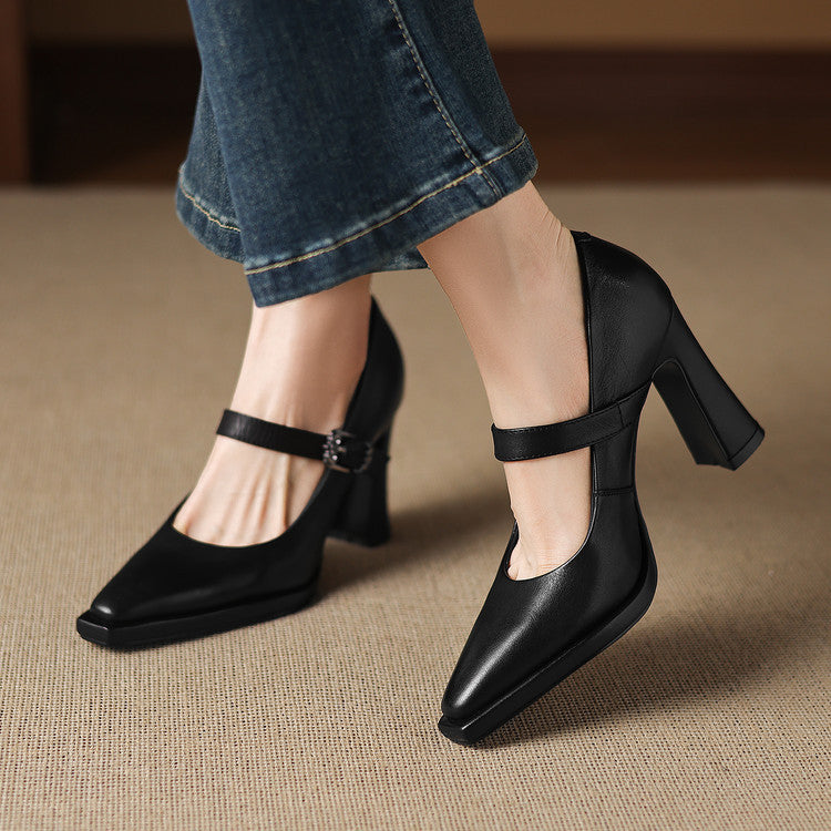 Claya Authentic Leather Heels