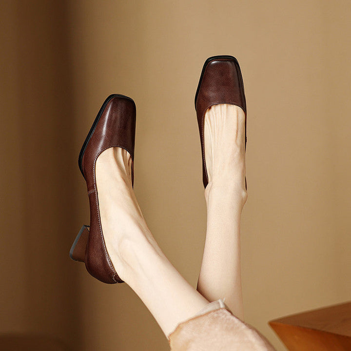 Authentic Leather Heels Arlix