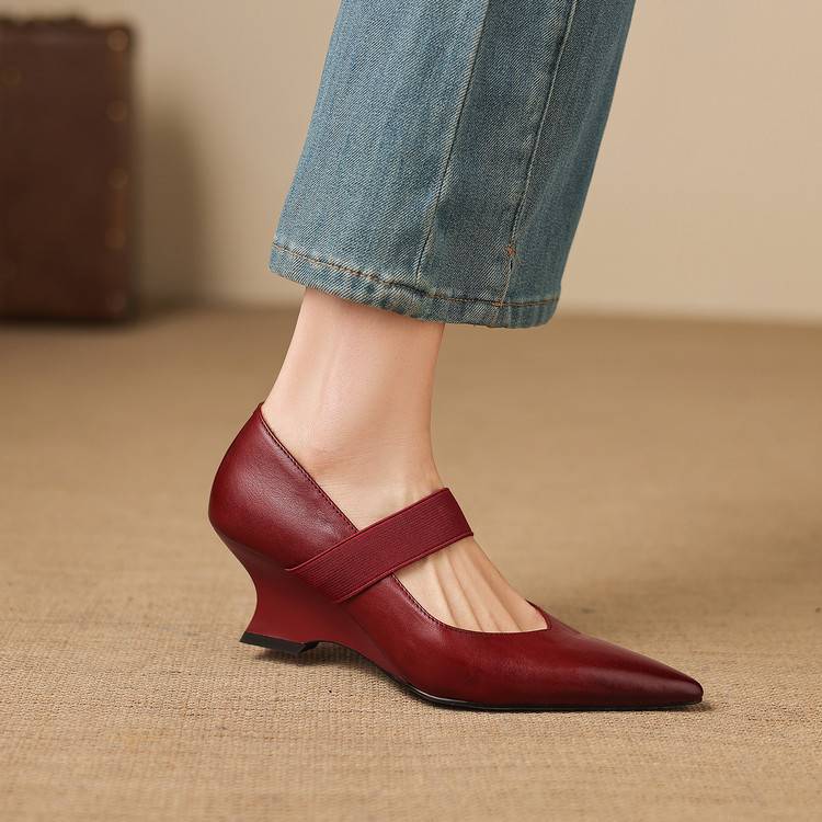 Authentic Leather Heels Tiera