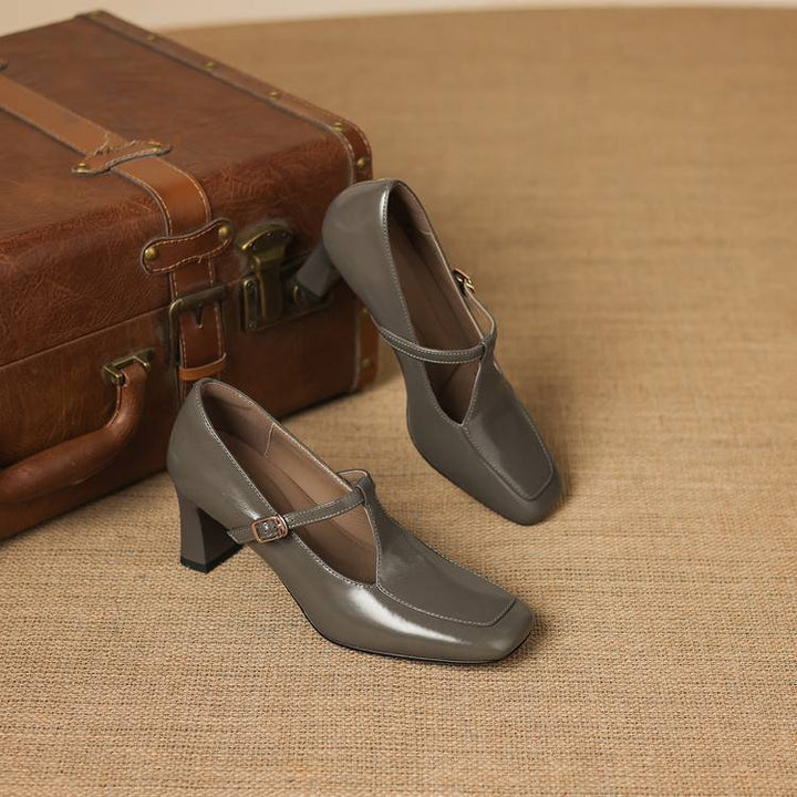 Tacy Genuine Leather Heels
