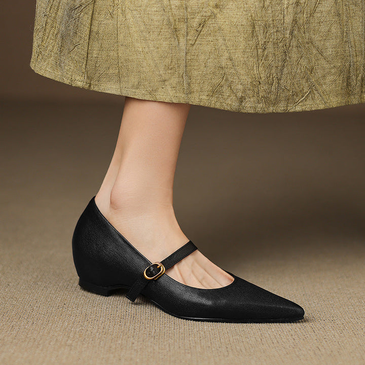 Delia Leather Heels