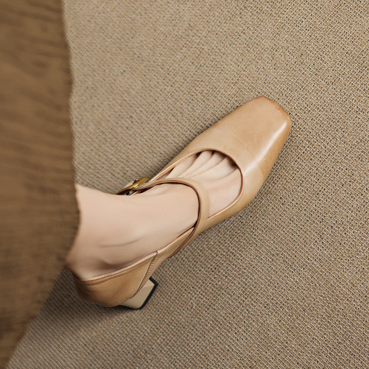 Genuine Leather Kelly Heels