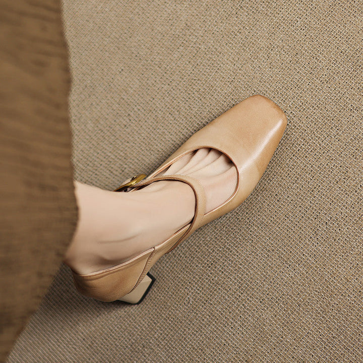 Genuine Leather Kelly Heels