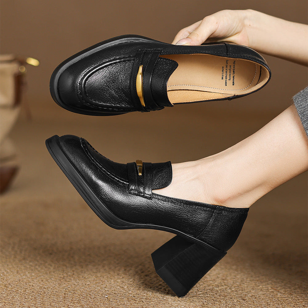 Authentic Leather Heels Zivra