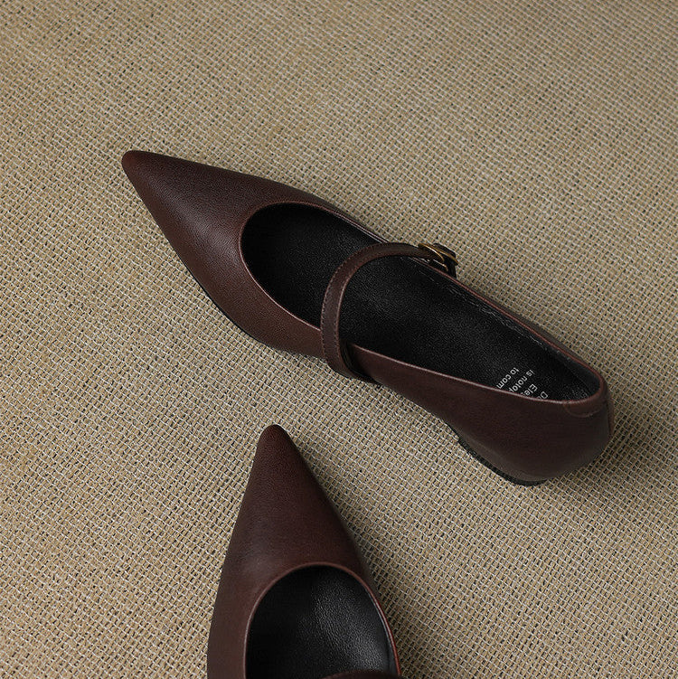 Delia Leather Heels