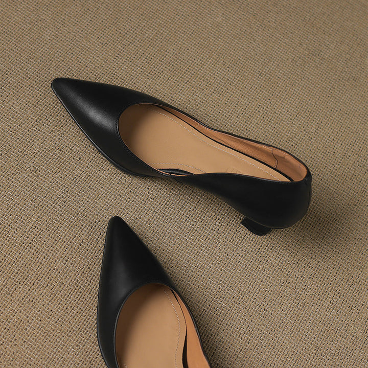 Authentic Leather Heels Elyia