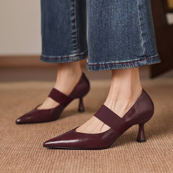 Authentic Leather Heels Cyra