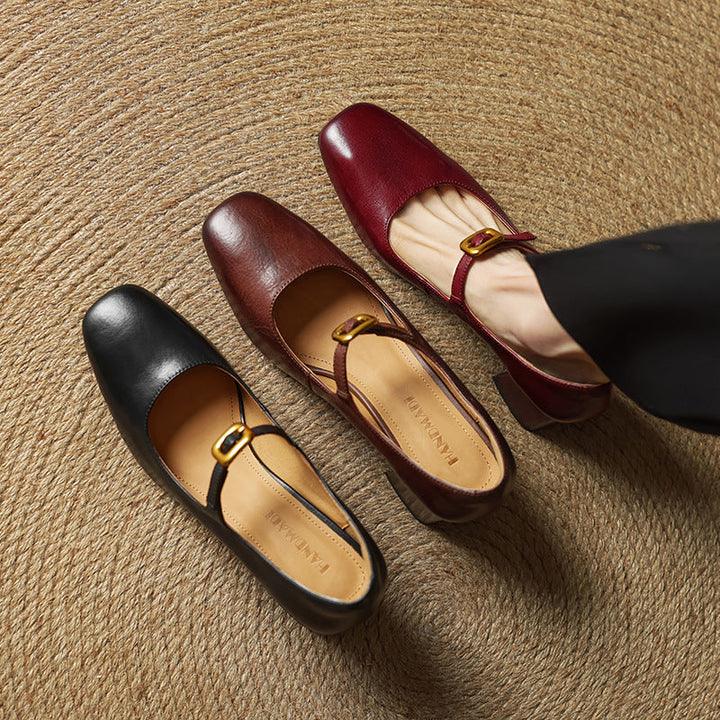 Authentic Leather Heels Olea