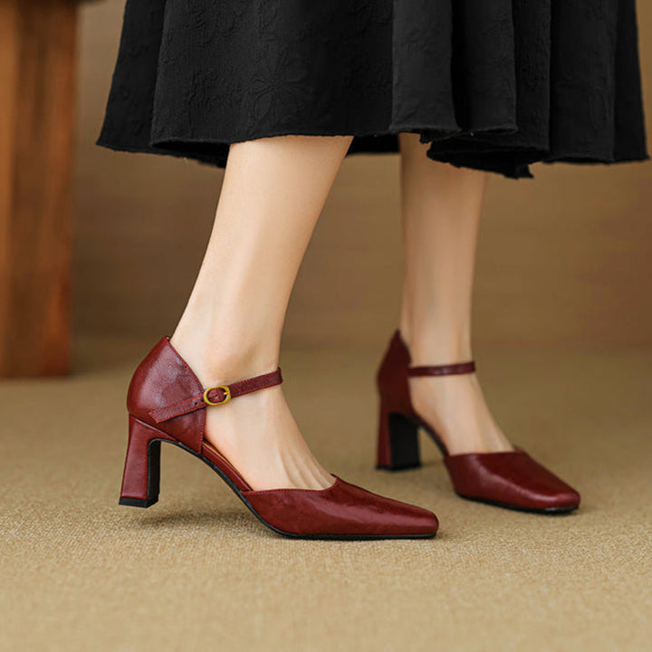 Genuine Leather Heels Amaris