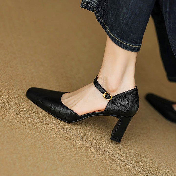 Genuine Leather Heels Amaris