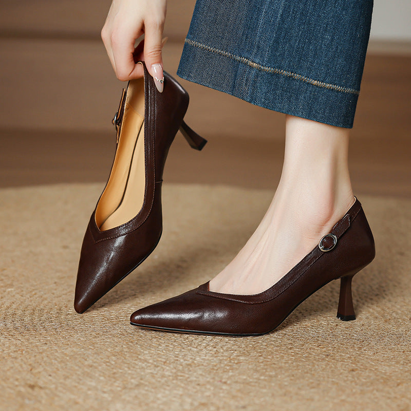 Authentic Leather Heels Ezel