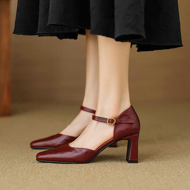 Genuine Leather Heels Amaris