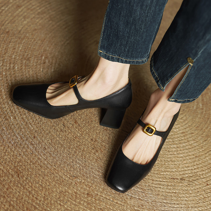 Authentic Leather Heels Olea