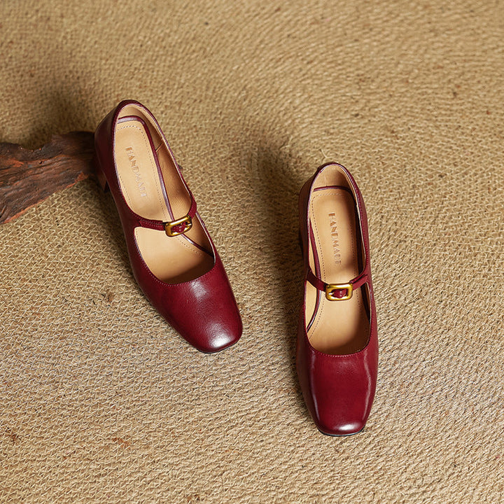 Authentic Leather Heels Olea