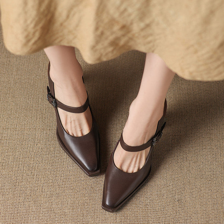 Claya Authentic Leather Heels