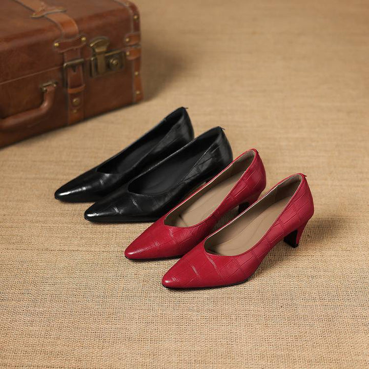 New Authentic Leather Heels