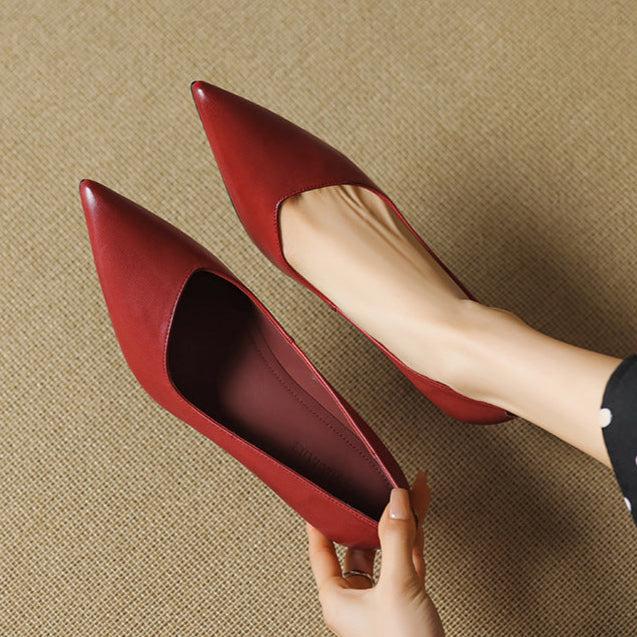 Authentic Leather Heels Noira