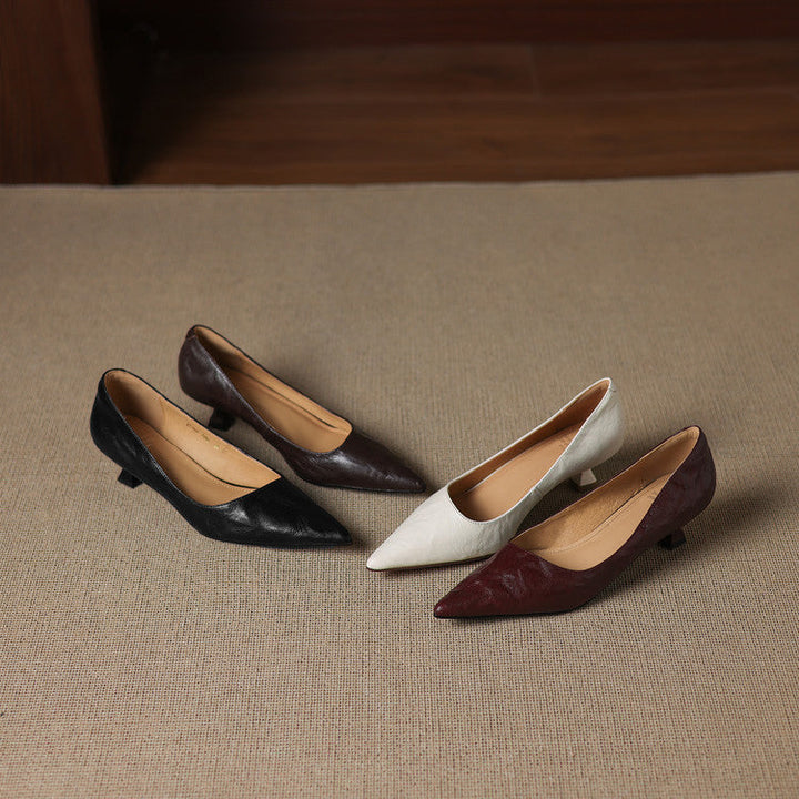 Authentic Leather Court Shoes Elar