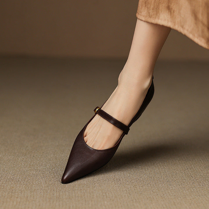 Delia Leather Heels