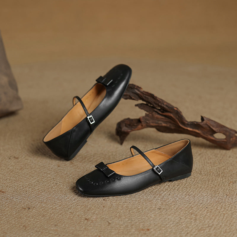 Leva Genuine Leather Flats