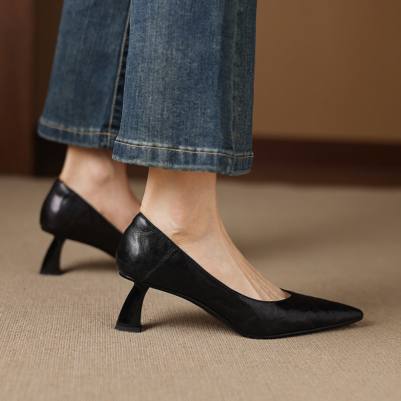 Authentic Leather Heels Veler