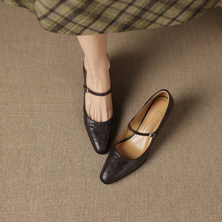 Authentic Leather Heels Veria