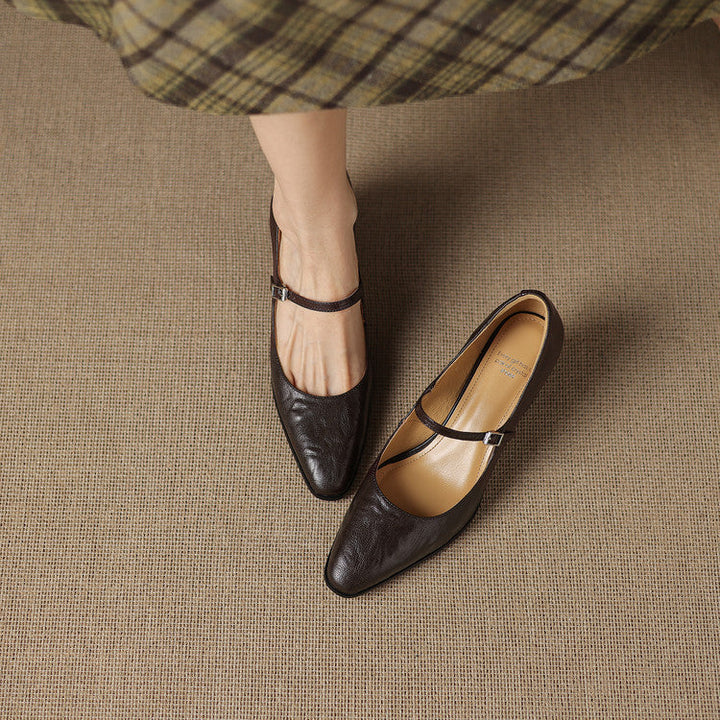 Authentic Leather Heels Veria