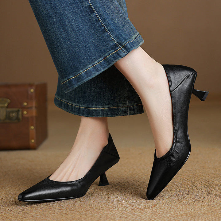 Liora Authentic Leather Heels