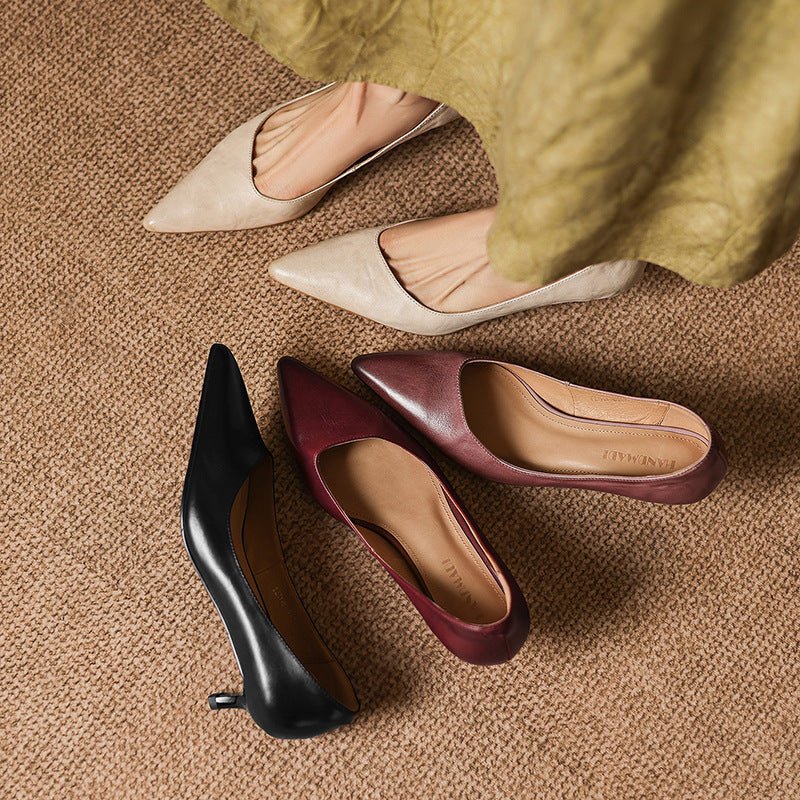 Authentic Leather Heels Relle