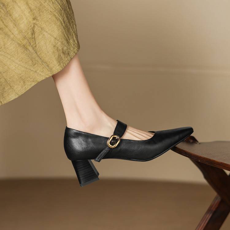 Azra Authentic Leather Heels