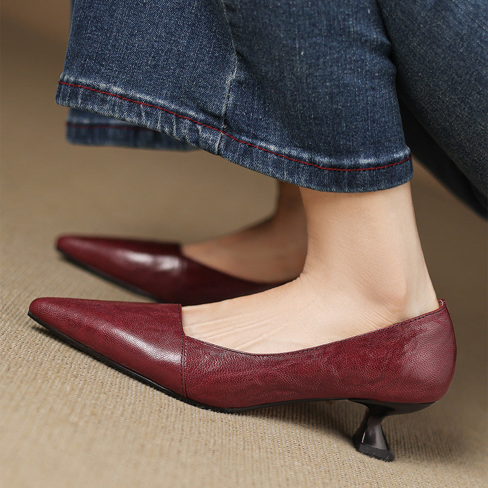 Authentic Leather Heels Venza