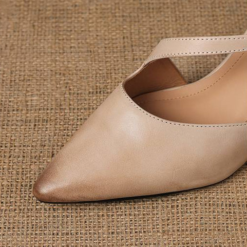 Evanie Genuine Leather D'Orsay Heels